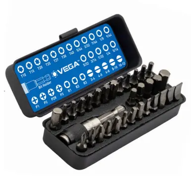 VEGA V32-1P - Industrial Standard Driver Bit Set 32pc, Metal Storage Box