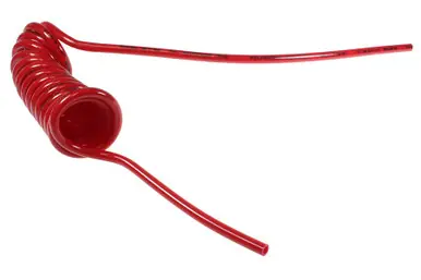 Coilhose Pneumatics PU12-25W1-R Flexcoil, .467" x 25‘, Without Fittings, Red