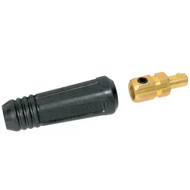 BEST WELDS 900-SK-50 - Dinse Style Cable Plug & Socket, Male, Ball Point Connection, 1/0 Cap, 2ct