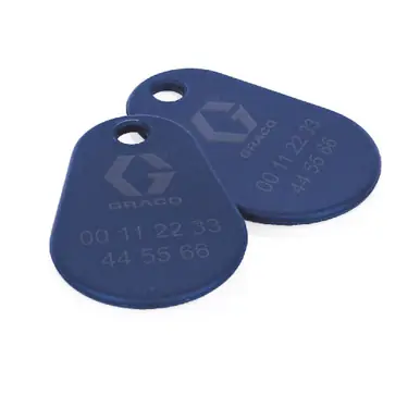 GRACO 131462 – NFC Tag Pendants, Blue with Graco Logo, 25-Pack