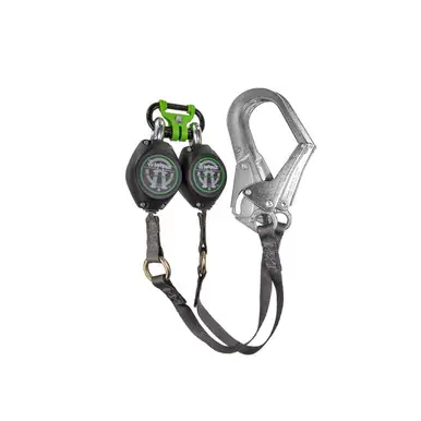 Safewaze FS-FSP1409-W-DL-RBH-BWB - Class 1 9‘ Dual Leg Retractable with Forged Steel Rebar Hooks