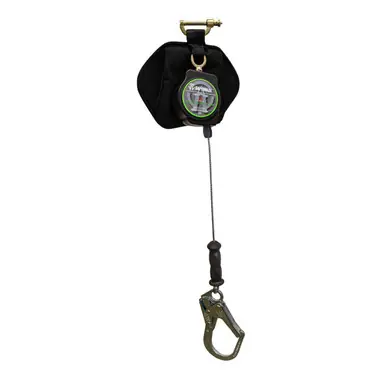 Safewaze SW-8008-11LE-RBH - 11‘ Single Leg Leading Edge Cable Retractable with Steel Rebar Hook