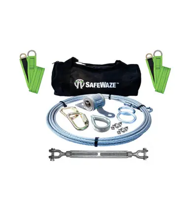 Safewaze 019-8021 - 60‘ 2-Person Portable Cable HLL / Coil EA / Sling Anchor