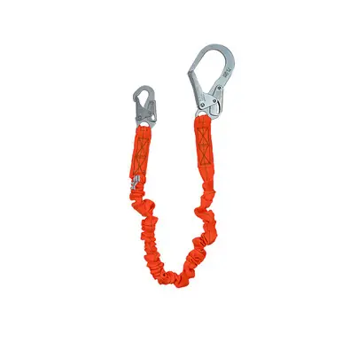 Safewaze FS88595 - V-LINE Stretch Low Profile Energy Absorbing Lanyard w/Rebar Hook