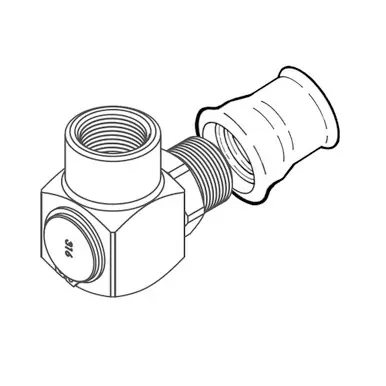 Reelcraft S600348-2 - Stainless 3/4" NPT(F) x 3/4" NPT(M) Swivel & Reducer Kit, FKM Seals
