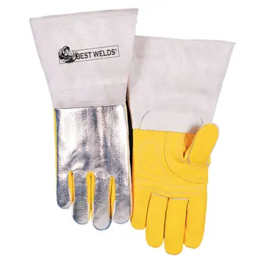 BEST WELDS 902-650H-XL - High Heat Welding Gloves, Top Grain Cowhide, X-Large, Buck Tan