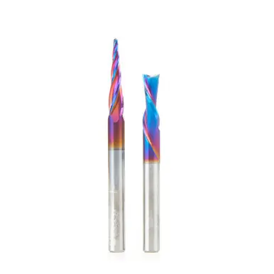 AMS-241-K 2-Pc CNC Spektra Extreme Tool Life Coated Signmaking Pack III, 1/4" Shank