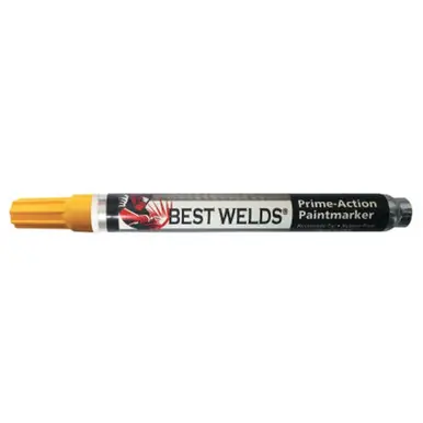 BEST WELDS 900-PAINTMKR-YEL - Prime-Action Paint Marker, Reversible Chisel/Bullet Tip, Yellow, (12pk)