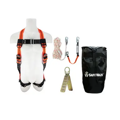 Safewaze FS-ROOF-E-BP - Roofer‘s Fall Protection Compliance Kit in a Backpack