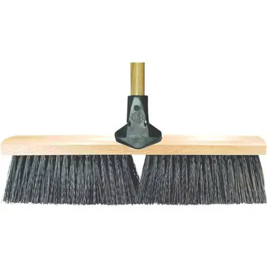 PFERD 85236 Assembled Medium Floor Sweep & Flex Handle 24" Black Synthetic