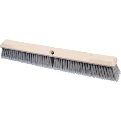 PFERD 89231 24" Fine Sweep Floor Brush, Flagged Silver Plastic Fill, 3" Trim (12pk)