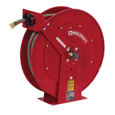 Reelcraft TW86050 OLPT - 3/8" x 50 ft. 200 psi, T-Grade Gas Welding Reel