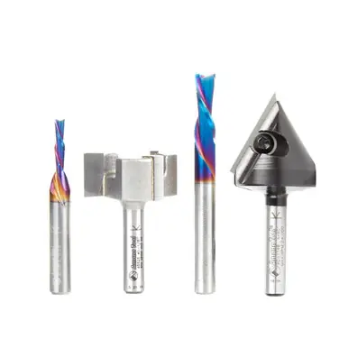 AMS-233 4-Pc CNC Starter Pack, 1/4 Inch Shank