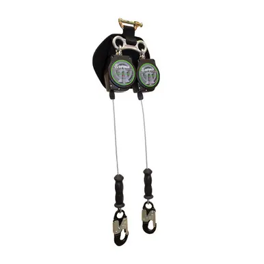 Safewaze SW-8008-11LE-ALU-DL - 11‘ Dual Leg Leading Edge Cable Retractable with Aluminum Snap Hooks