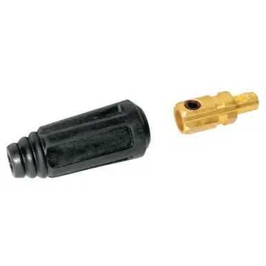 BEST WELDS 900-SK-25 - Dinse Style Cable Plug & Socket, Male, Ball Point Connection, 2- 6 Cap, 2 BX