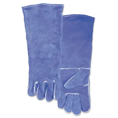 BEST WELDS 902-10-2054 - 902- Welding Gloves, Split Cowhide, Large, Blue