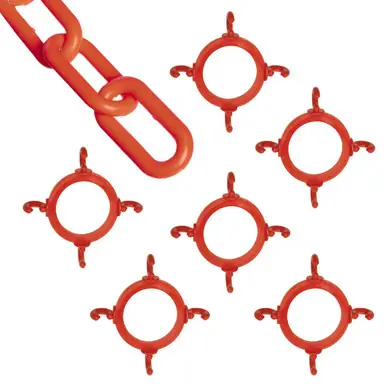 Mr. Chain 97413-KIT Cone Chain Connector Kit with Plastic ChainTraffic Orange