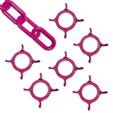Mr. Chain 97425-KIT Cone Chain Connector Kit with Plastic Chain Safety Pink