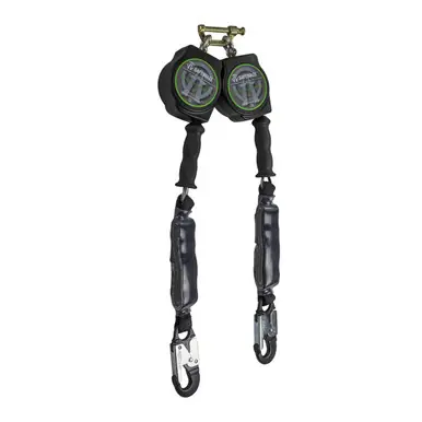 Safewaze SW-8008-10-ALU-DL - Class 1 10‘ Cable Retractable Dual Leg w/ Aluminum Snap Hooks