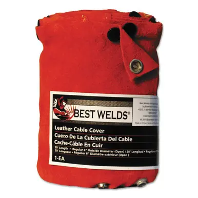 BEST WELDS 900-2048CC - Cable Cover w/ Snaps, 20ft x 4" Large, Leather