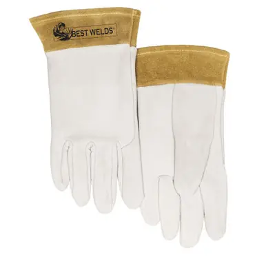 BEST WELDS 902-110TIG-M - 110-TIG Capeskin Welding Gloves, Medium, White