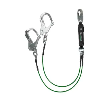 Safewaze 019-2016 - Leading Edge 6‘ Energy Absorbing Lanyard, Dual Leg, Swivel Rebar