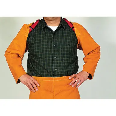 BEST WELDS 902-Q-12 - Leather Sleeves, 23" Long, Snaps Closure, One Size Fits Most, Golden Brown