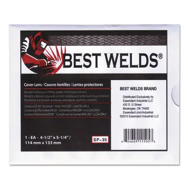 BEST WELDS 901-SP-35 - Cover Lens, Scratch/Static Resistant, 4-1/2" x 5-1/4" 70% CR-39 Plastic
