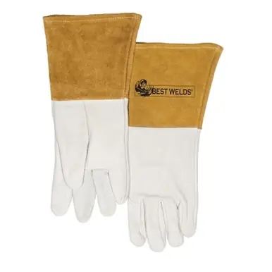 BEST WELDS 902-120TIG-L - 120-TIG Capeskin Welding Gloves, Large, White/Tan