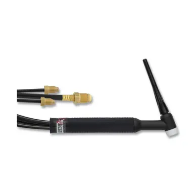 BEST WELDS 900-18-25 - 18 TIG Torch Package, Water Cooled, 350 A, Rigid Head, 25ft Cable, Vinyl