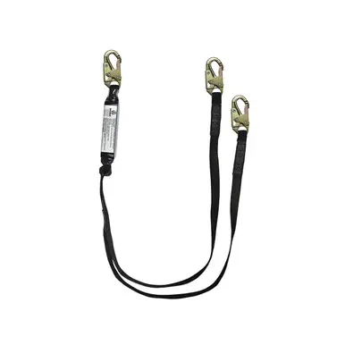 Safewaze FS88661-HW - PRO 6‘ 420 lb. Dual-Leg Energy Absorbing Lanyard w/ Snap Hooks