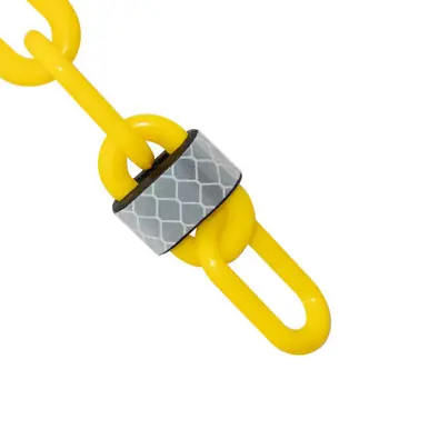 Mr. Chain 52002-25 2" x 25‘ Reflective Plastic Chain - Yellow