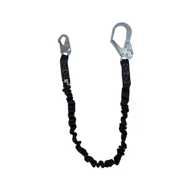 Safewaze FS88585 - V-LINE Low Profile Energy Absorbing Lanyard w/Rebar Hook