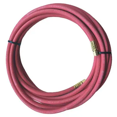 BEST WELDS 907-3/16X1-RED-25-AA - R-Grade Single-Line Welding Hose, 3/16" 25ft, AA Fittings,
