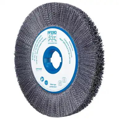 PFERD 84189 12" M-BRAD Composite Whl. Brush 2" Dual Keyway A.H., .040 Ceramic Ox. -80 Grit