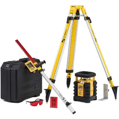 STABILA 05700TR - LAR350 Self-Leveling Rotary Laser, Interior/Exterior 9pc Kit