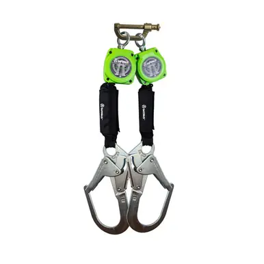 Safewaze 019-5058 - 6‘ Web Dual Leg Retractable with Steel Rebar Hooks & 9012 BWB