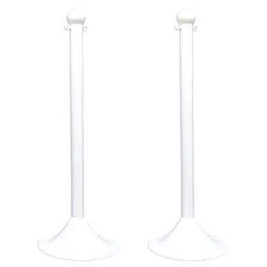 Mr. Chain 91501-2 Light Duty 2" Stanchion (2 Pack) White