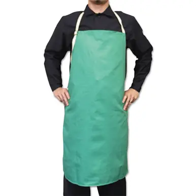 BEST WELDS 902-CA-700 - Flame-Retardant Sateen Bib Aprons w/ Leather Protective Patch, 24" x 42"