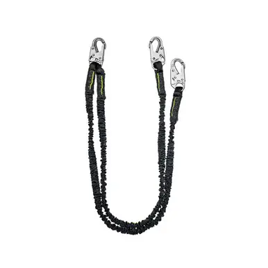 Safewaze FS581 - 6‘ Dual-Leg Streamline Low-Profile Shock Lanyard w/ Snap Hooks
