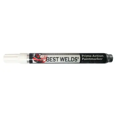 BEST WELDS 900-PAINTMKR-WHT - Prime-Action Paint Marker, Reversible Chisel/Bullet Tip, White, (12pk)