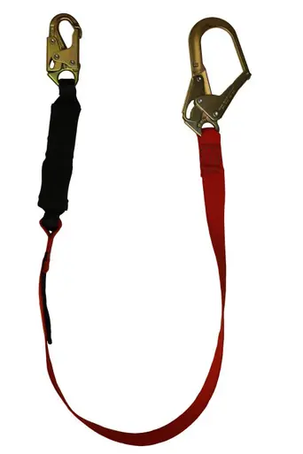 Safewaze FS77435-WE - Welding 6‘ Energy Absorbing Lanyard Single Leg with Rebar Hook