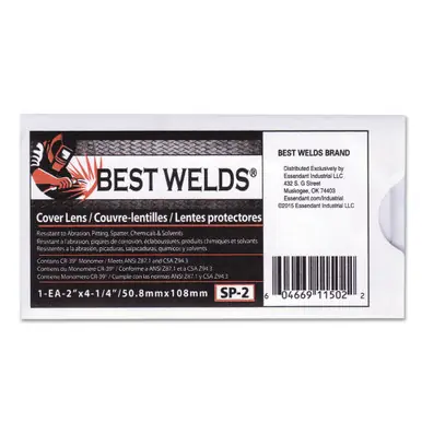 BEST WELDS 901-SP-2 - Cover Lens, Scratch/Static Resistant, 4-1/4" x 2" 100% CR-39 Plastic