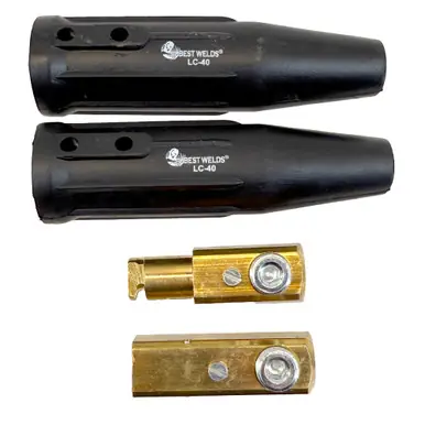 BEST WELDS 900-LC-40 - Cable Connector, LC40 Male/Female, Ball Point Connection, 1/0-2/0 Cable