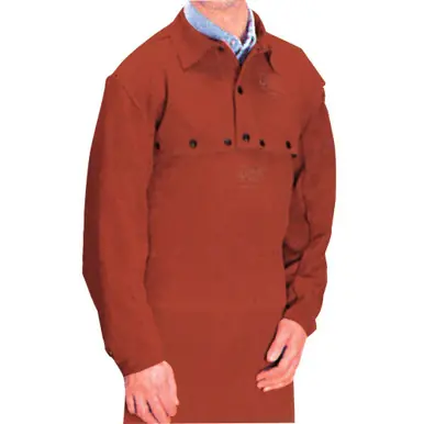 BEST WELDS 902-Q-4 - Leather Bibs, 20" Long, Snaps Closure, One Size Fits Most, Golden Brown