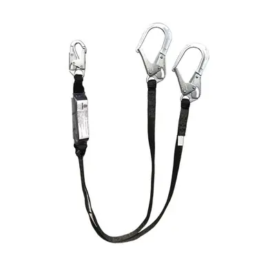Safewaze FS88666-HW - PRO 6‘ Dual-Leg Heavyweight Absorbing Lanyard w/ Rebar Hooks
