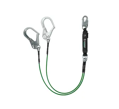 Safewaze 019-2014 - Leading Edge 6‘ Energy Absorbing Lanyard, Dual Leg, Rebar Hooks