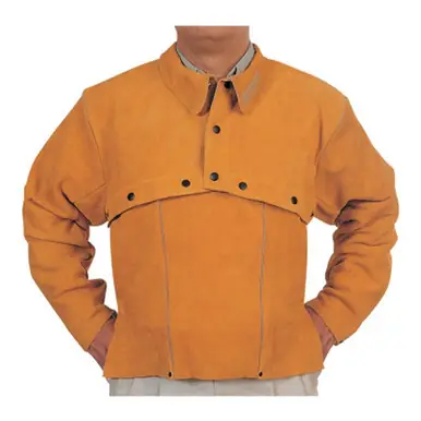 BEST WELDS 902-Q-2-M - Leather Cape Sleeves, Snaps Closure, Medium, Golden Brown
