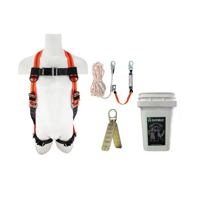 Safewaze FS-ROOF-E - Roofer‘s Fall Protection Compliance Kit in a Bucket