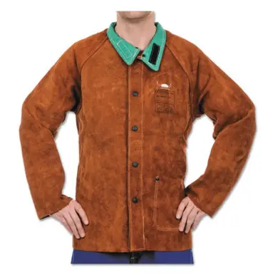 BEST WELDS 902-1200-S - Split Cowhide Leather Jackets, Small, Lava Brown
